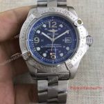 Top Grade Fake Breitling Superocean Stainless Steel Blue Face Watch For Sale